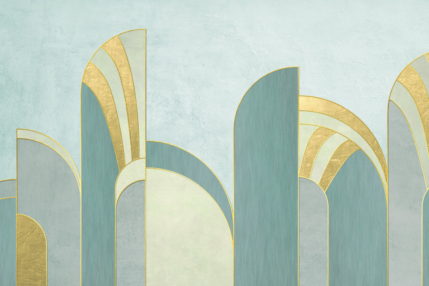 Golden Foil Geometric Wallpaper
