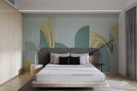 Modern gold foil wall pattern
