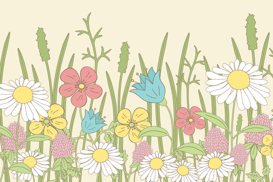 Whimsical Wildflower Botanical Wallpaper