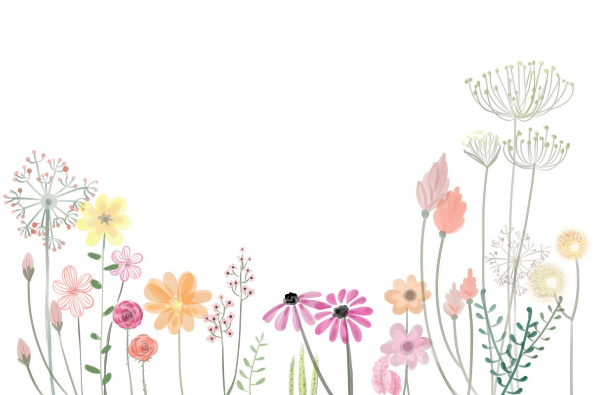 Ethereal Watercolor Floral Wallpaper in your room