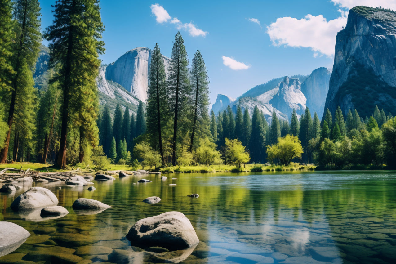 Scenic Mountain Lake Wallpaper