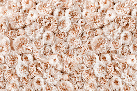 Vintage Peach Floral Wallpaper