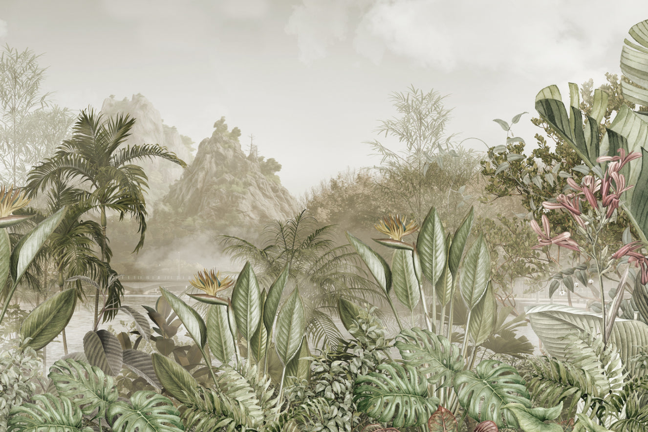 Vintage Tropical Jungle Wallpaper