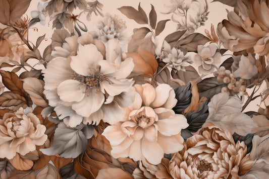 Vintage Muted Floral Wallpaper