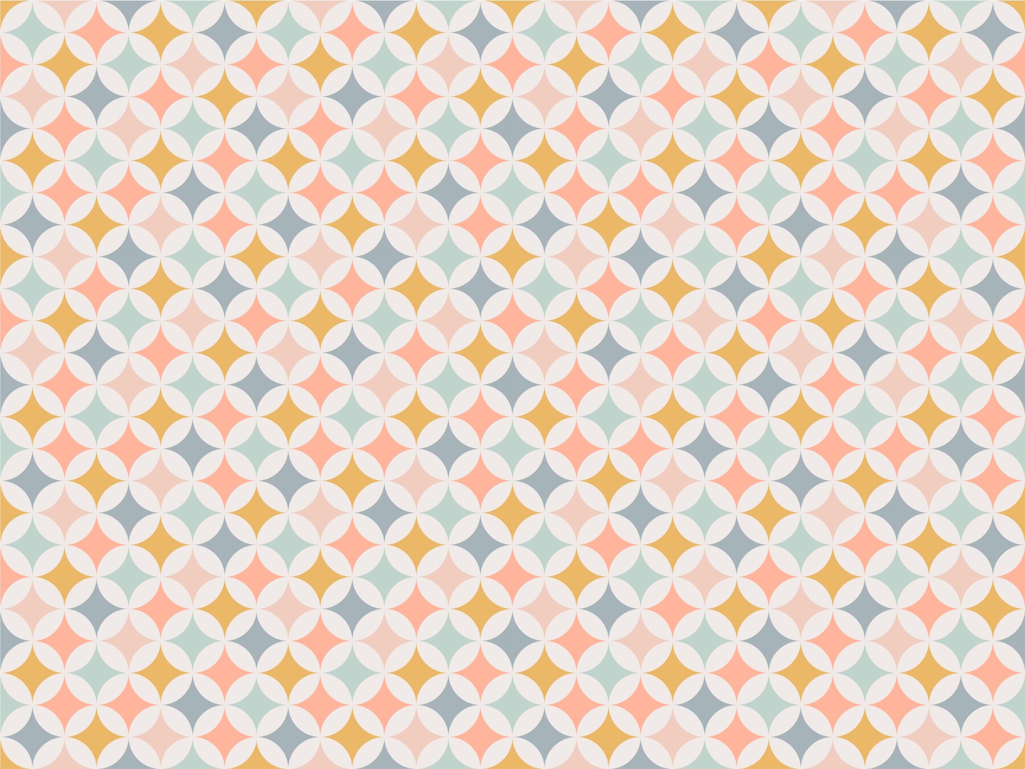Retro Circles Pattern Wallpaper