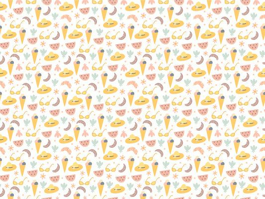 Colorful Summer Fun Wallpaper Mural