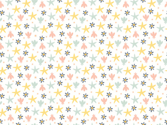 Pastel Starfish Wallpaper Mural