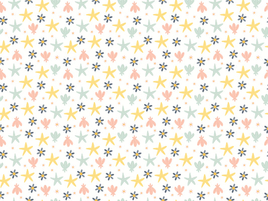 Pastel Starfish Wallpaper Mural