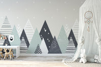 Peel & Stick Triangle Patterns Wallpaper Mural Touch
