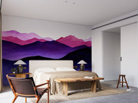 Removable Violate Waves Wallpaper Mural for Walls