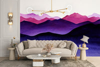 Violate Shade Waves Removable Wallpaper Mural