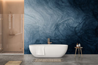 Liquid Fluid Dark Blue Wallpaper Mural for Walls
