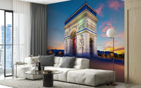 Arc de Triomphe Paris Nocturne Night Mural
