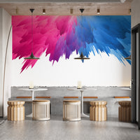 Joyful Colorful Burst Wallpaper Mural to decorate with
