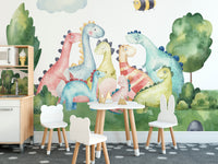 Dinosaur Fantasyland Wallpaper Mural for Unique Style
