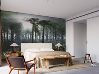 Peel & Stick Foggy Rainforest Wall Mural for Modern Walls
