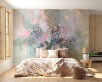 Sakura Floral Delight Wall Mural in Watercolor