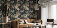 Midnight Garden Floral Wallpaper for Elegant Walls