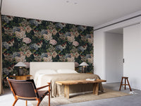 Midnight Garden Floral Wall Mural for Interiors