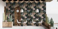 Floral Midnight Garden Wallpaper for Home Decor
