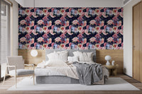 Celestial Rose Silhouette Wallpaper Mural for walls
