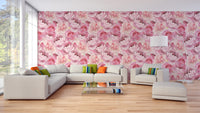 Pink Watercolor Rose Patterns Wallpaper for walls
