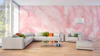 Pink Feather Art Wallpaper Mural
