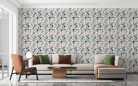 Tropical Palms Whitewashed Wallpaper Mural for style