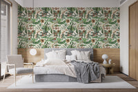 Tropical Paradise Vintage Wallpaper Mural for decor