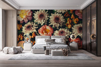 Wild Floral Serenity Wallpaper Mural for peaceful walls