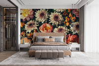 Wild Floral Serenity Mural for a nature-inspired look