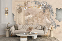 Removable Tropical Concrete Bliss Mural for modern walls