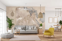 Tropical Concrete Bliss Removable Mural for fresh decor
