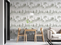 Snow Covered Tropical Trails Wallpaper Mural for rooms