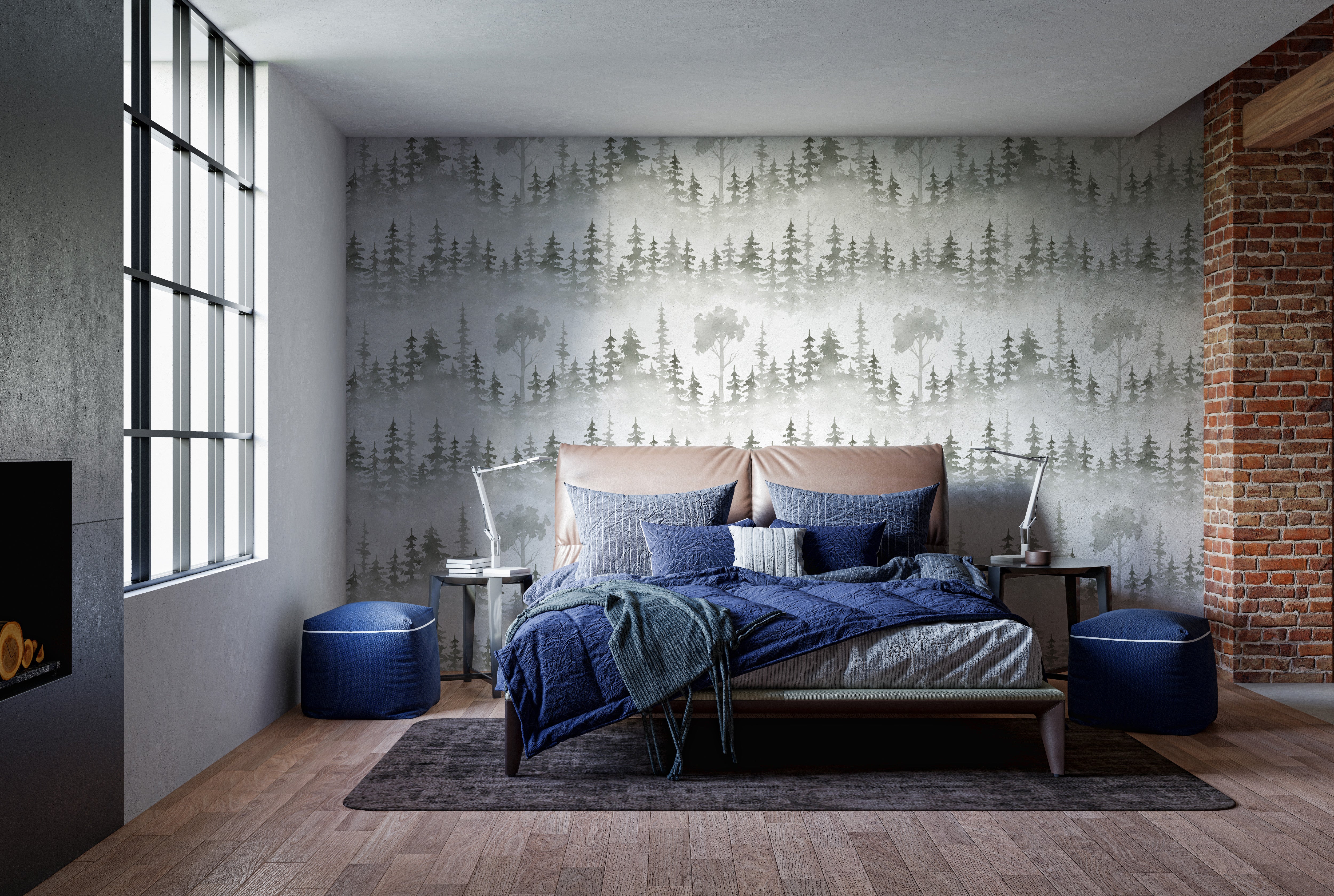 Snow Covered Tropical Trails Wall Mural for decor