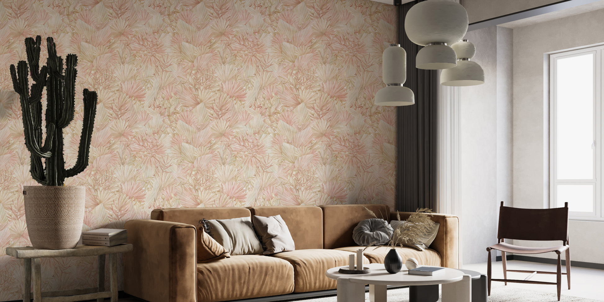 Beautiful Leaf Design Peel & Stick Wall Mural for cozy rooms
