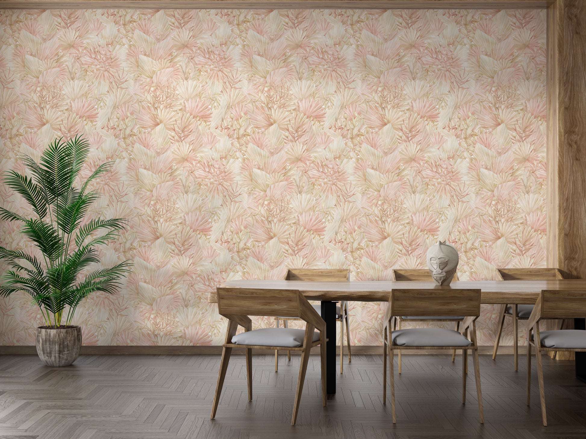 Beautiful Leaf Design Peel & Stick Wall Mural for fresh look
