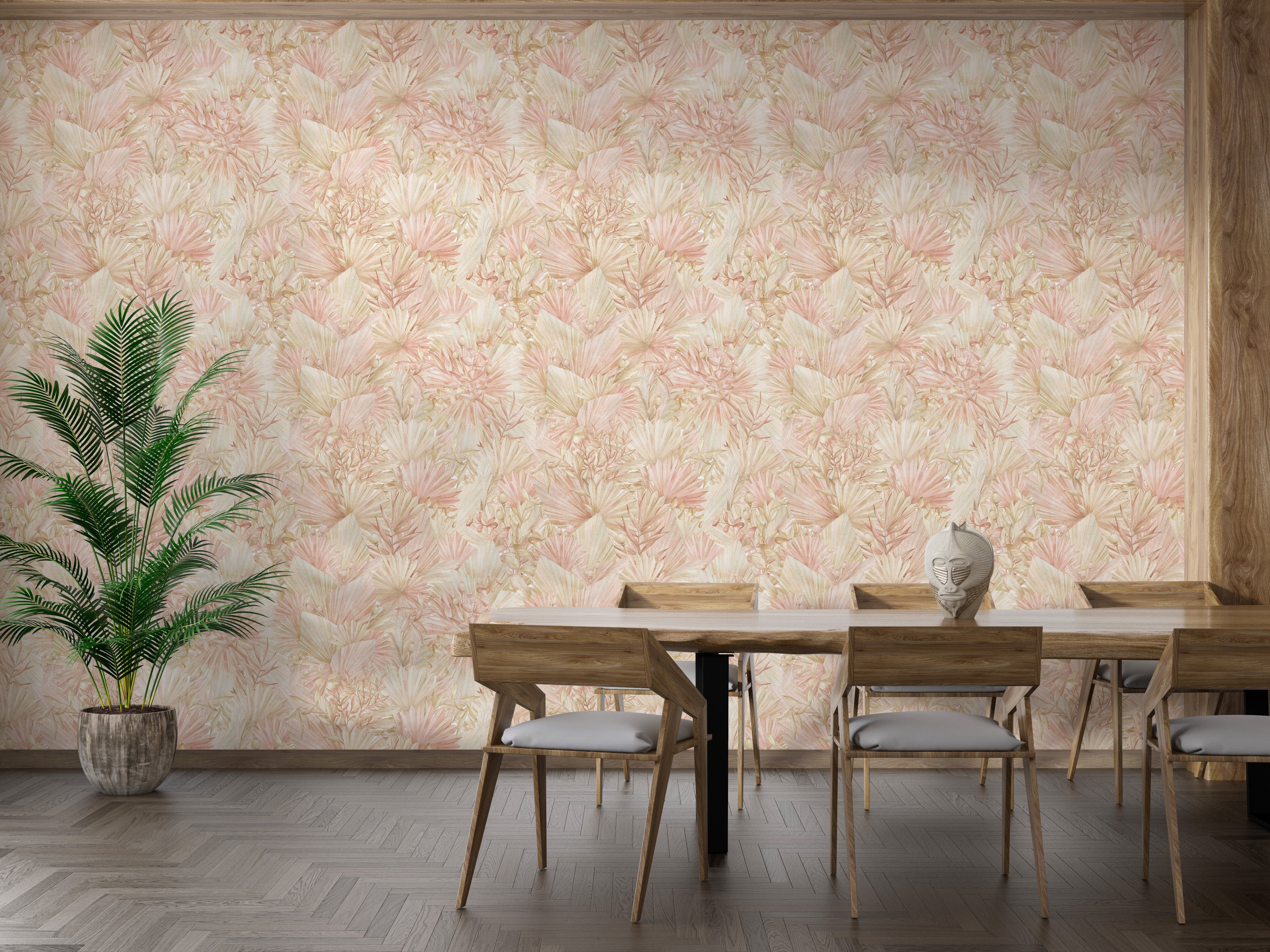 Beautiful Leaf Design Peel & Stick Wall Mural for fresh look
