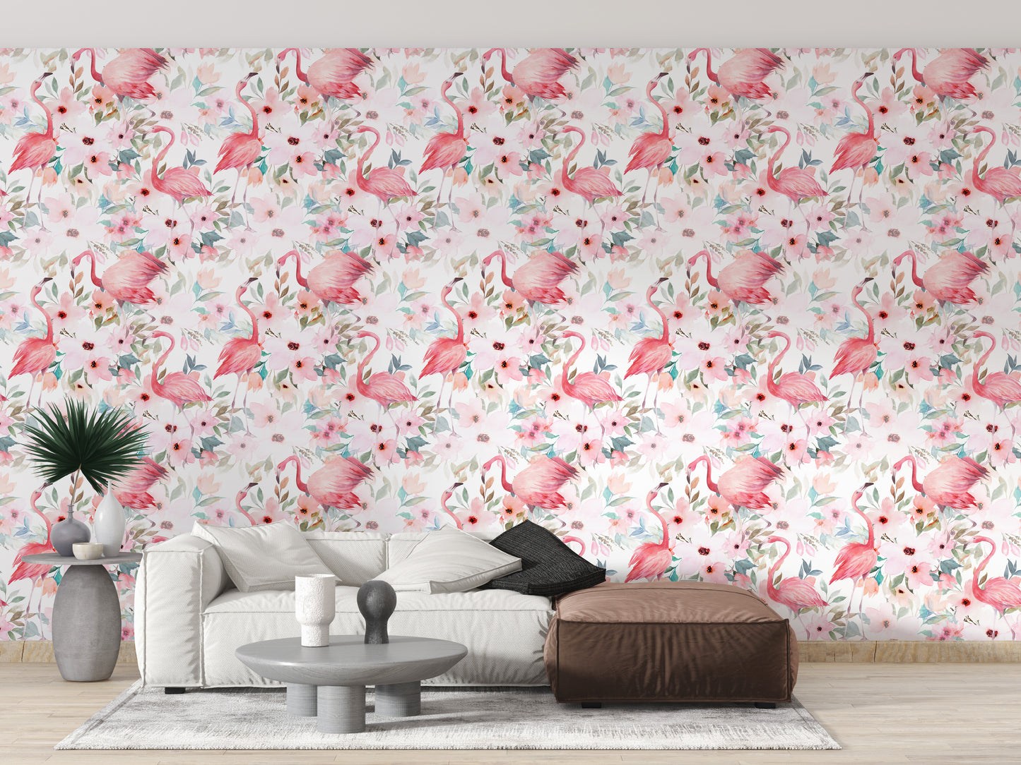Pink Flamingo Patterns Wallpaper for a tropical vibe