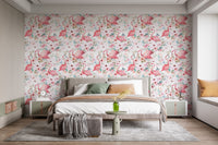 Pink Flamingo Patterns Wallpaper for lively walls
