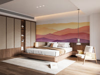 Watercolor Waves Design Wall Mural for a tranquil vibe