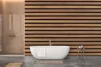 Horizontal Striped Wood Surfaces Wallpaper for stylish rooms