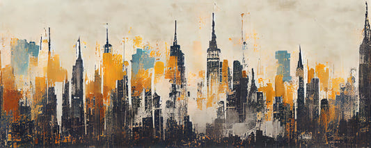 Industrial Chic Skyline Wall Mural