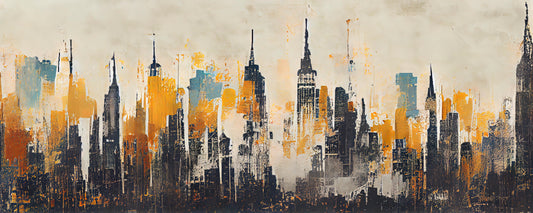 Industrial Chic Skyline Wall Mural