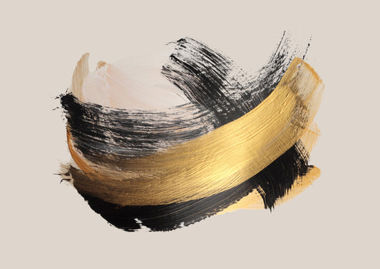 Luxe Golden Arc Abstract Mural