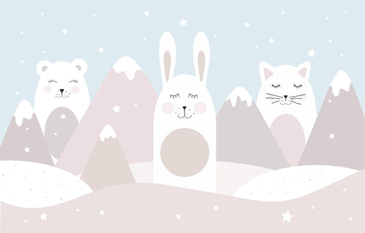 Serene Cat Peaks Wall Mural