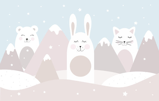 Serene Cat Peaks Wall Mural