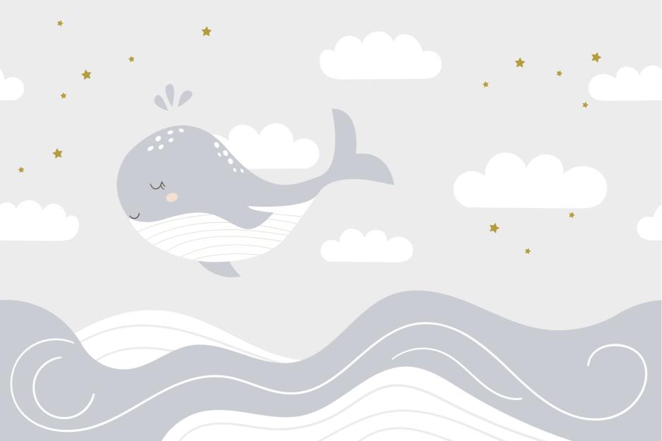 Sleeping Whale Wallpaper Mural