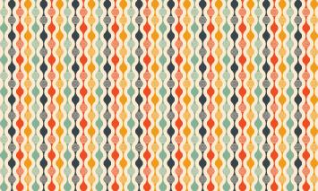 Colorful Retro Swirl Wall Mural
