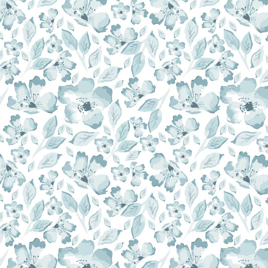 Blue Roses Wall Mural